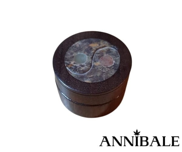 grinder mini yin yang carved stone rosewood
